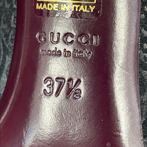 Gucci Noah Embossed Floral Brocade Pumps Stiletto Pointed Toe Sz 37.5 - Picture 10 of 15